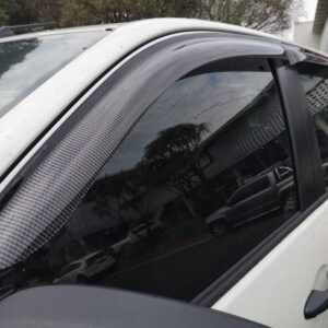 Toyota Hilux (2016+) Slimline Window Visors 3D Carbon Fibre Look Front & Rear