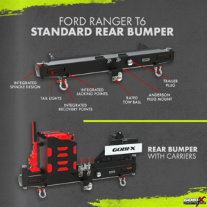 Ford Ranger 2012-2022 Gobi-X Rear Bumper (Carrier Compatible)