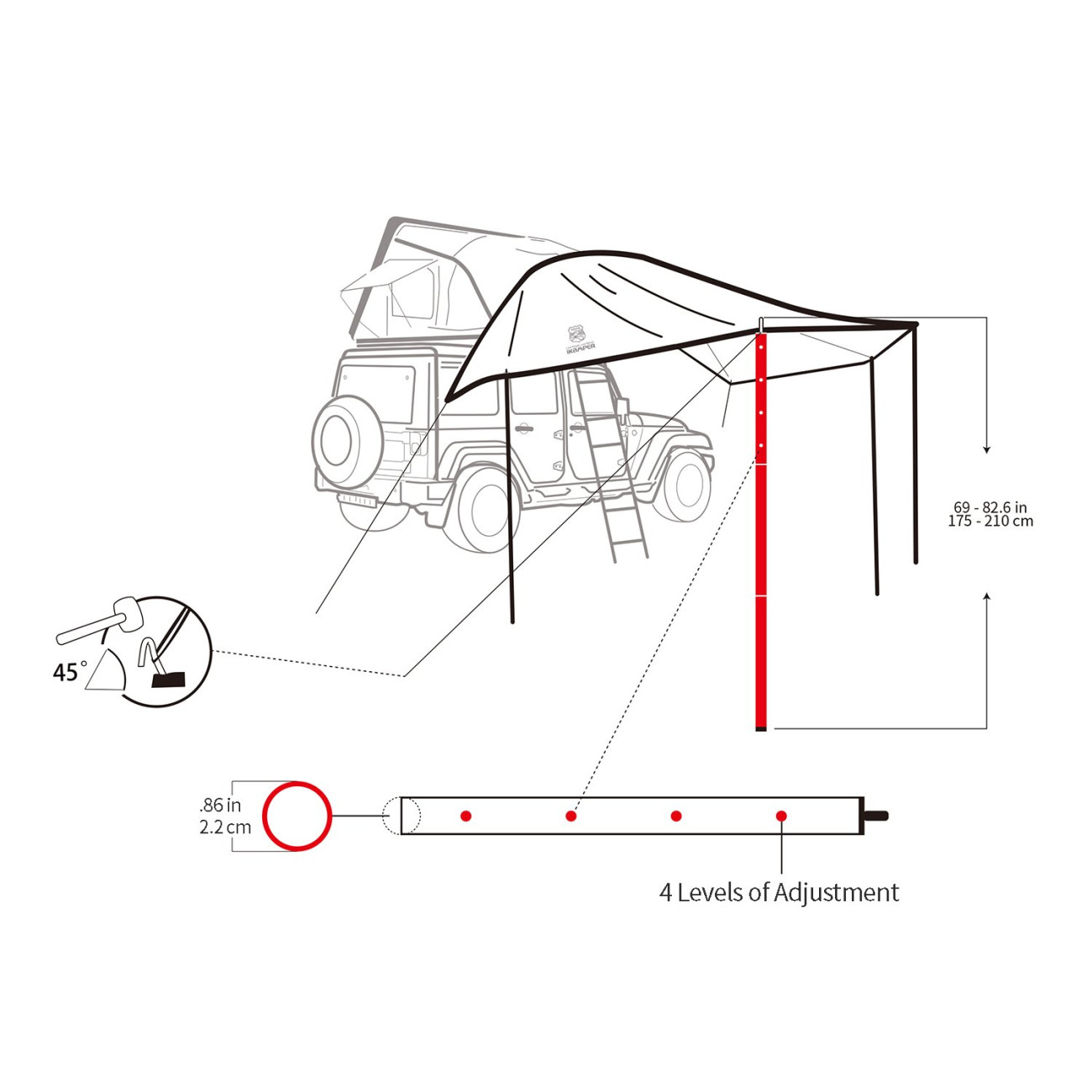 iKamper Awning 2.0 – Red - Image 3