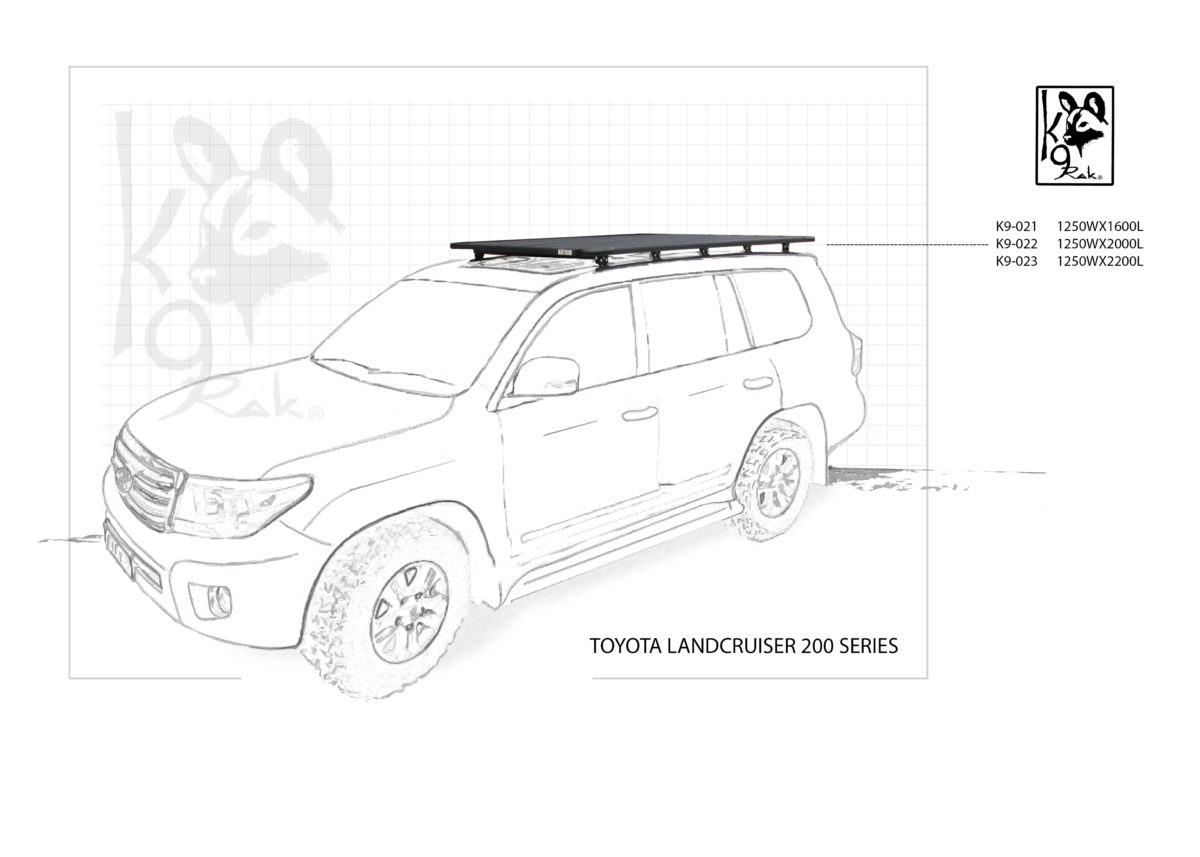 Toyota Land Cruiser 200 Series Eezi-Awn K9 Roof Rack
