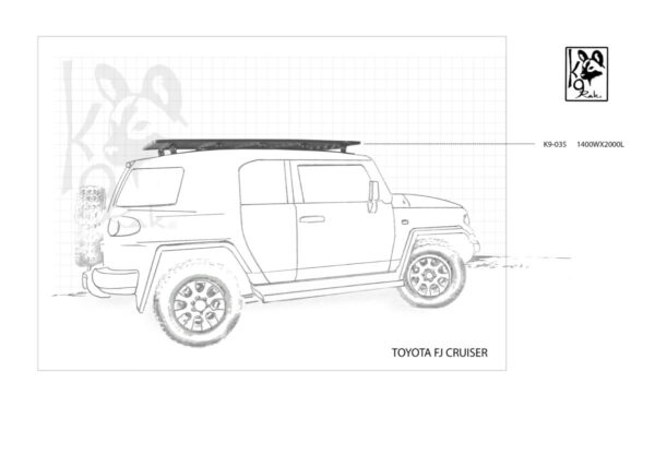 Toyota FJ Cruiser Eezi-Awn K9 Roof Rack