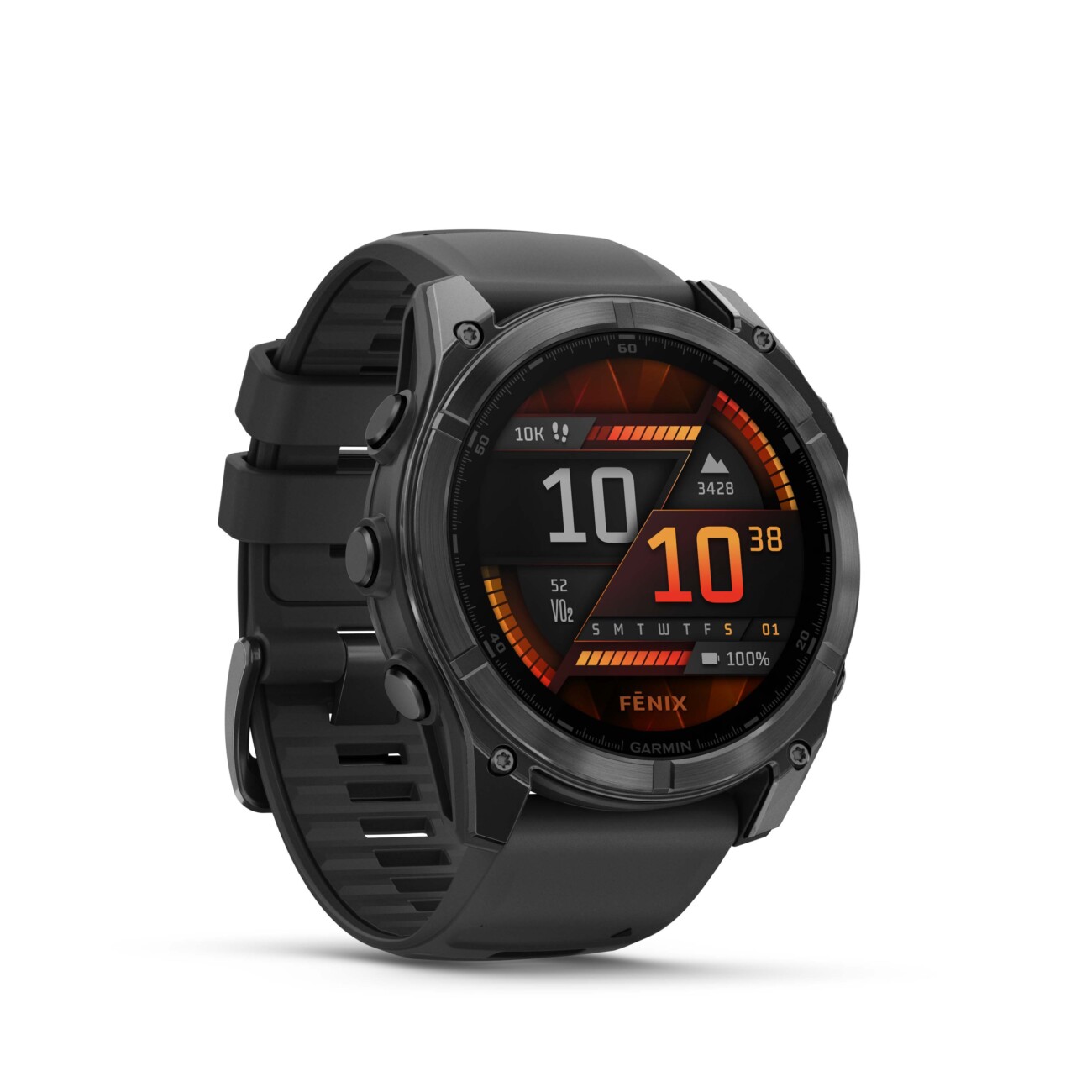 Garmin Fēnix® 8 - 51mm AMOLED Slate Grey with Black Silicone Band - Image 25