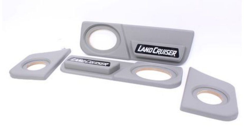 Toyota Land Cruiser 79/76 2009+ Double Cab Allis Front & Rear Door Speaker Panels Grey (Set of 4) - Image 2