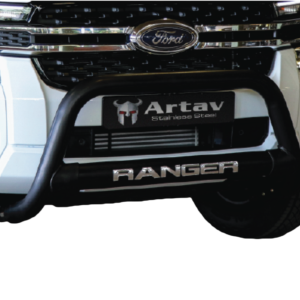 Ford Ranger Next Gen 2023+ Artav Nudge Bar w Oval Cross Member Black (Fits all Non PDC Models)