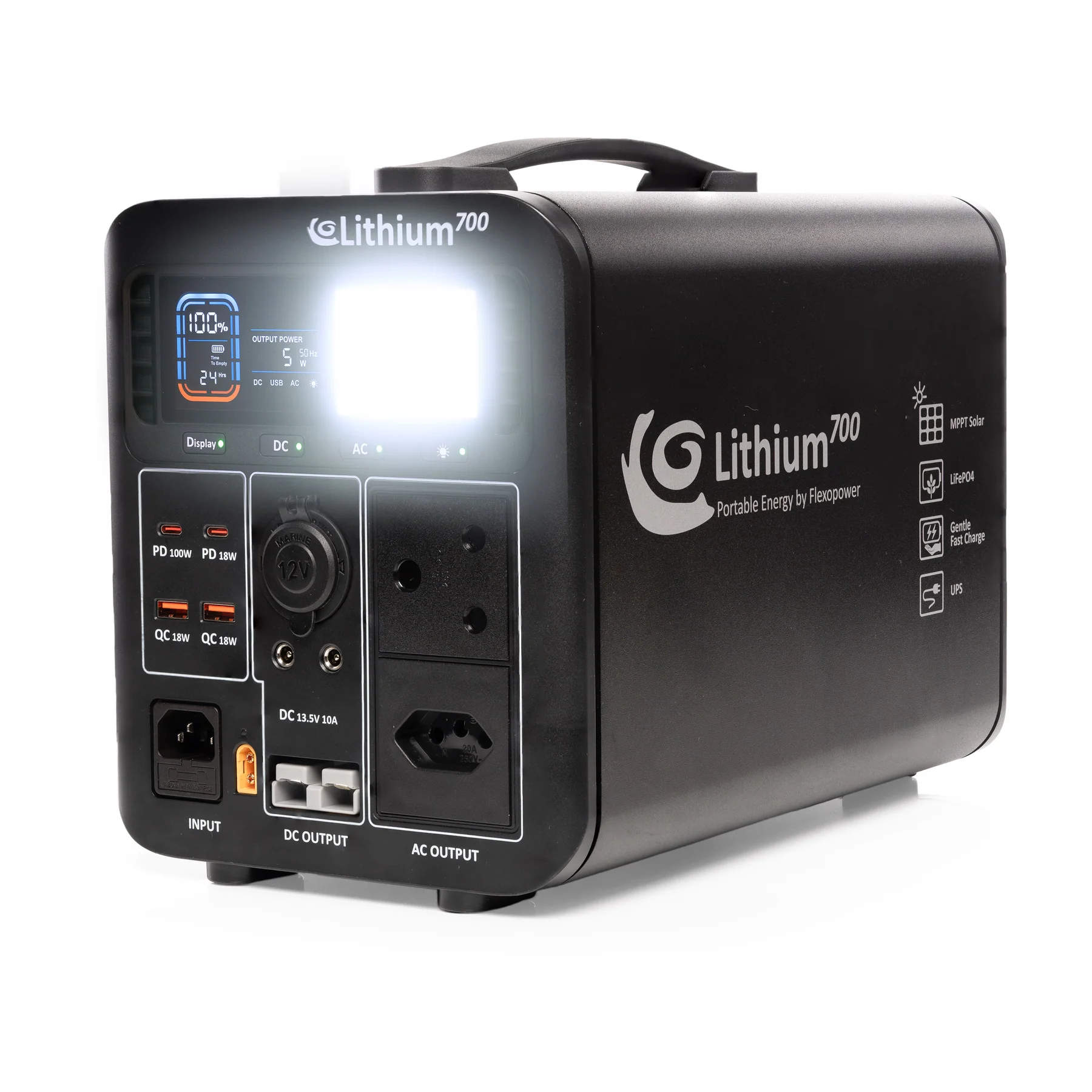 Flexopower Combo Lithium700-SB50 Power Station + Solar Portable Karoo 230W - Image 6