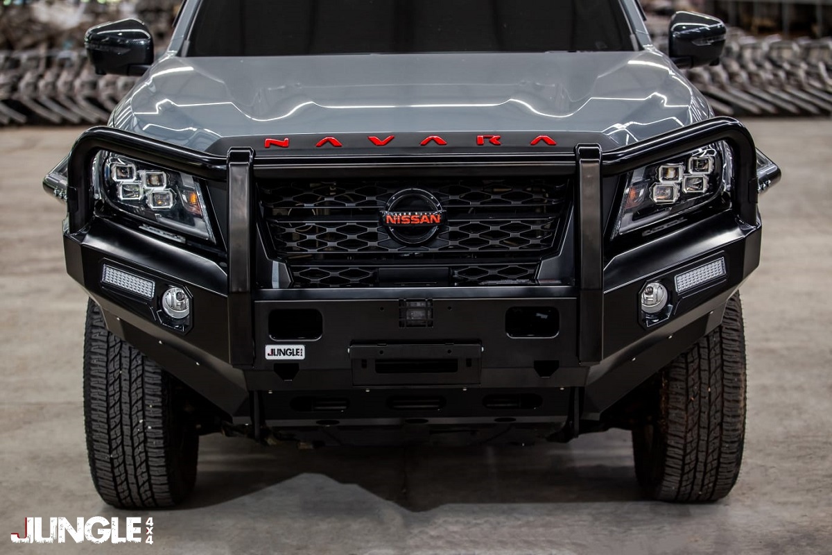 Nissan Navara PRO4X 2021+ Jungle Deluxe (Full-Hoop) Bull Bar - Image 3