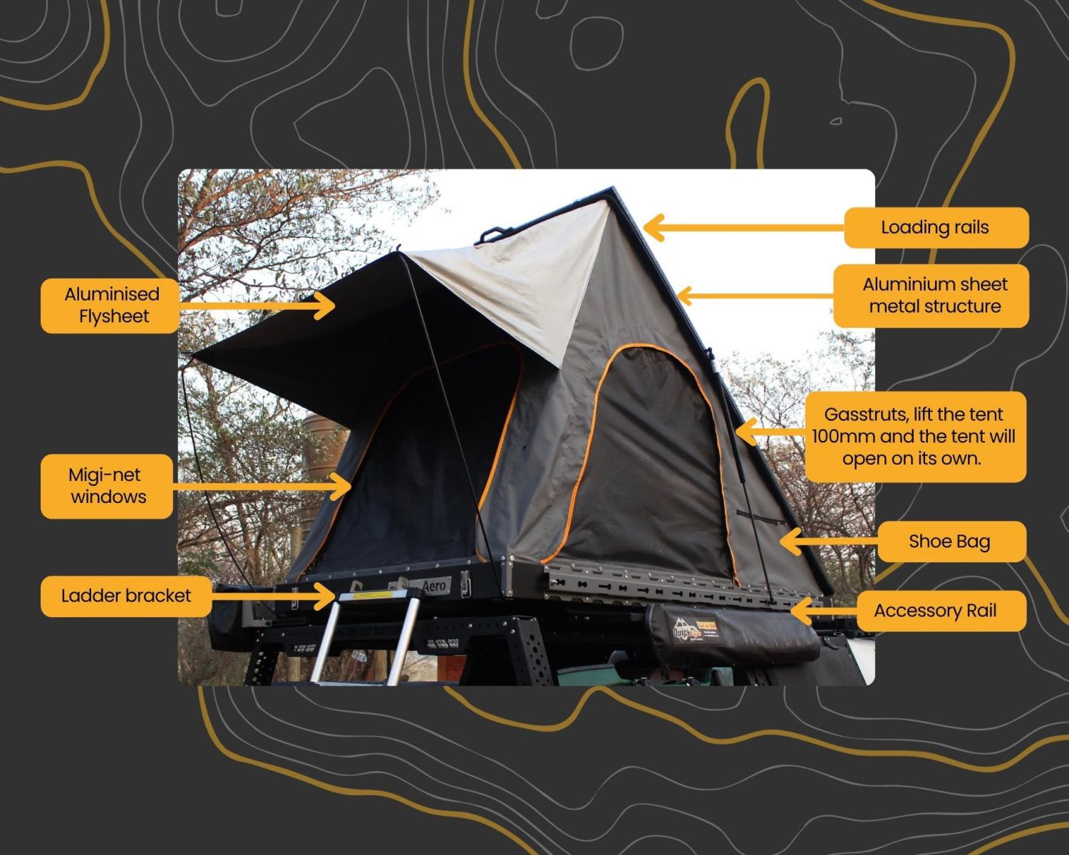 Quick Pitch Aero Lightweight Rooftop Tent - Image 2