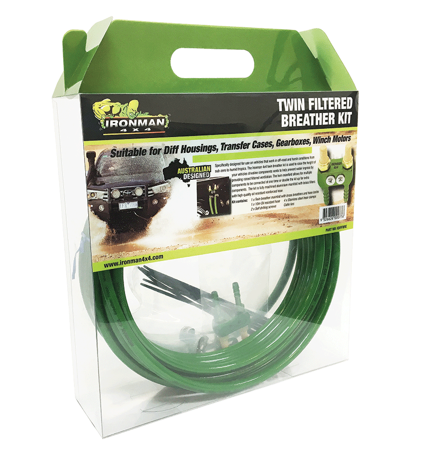Ironman Twin Filtered Differential Breather Kit