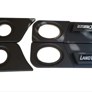 Toyota Land Cruiser 79/76 2009+ Double Cab Allis Front & Rear Door Speaker Panels Black (Set of 4)