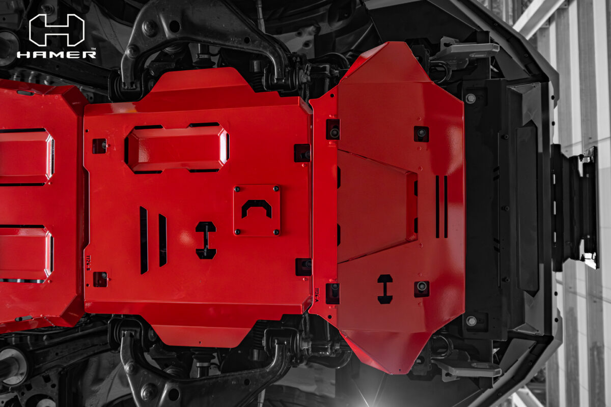 Toyota Hilux Travo 2026+ Hamer 3 Piece Underbody Protection Plate (Red) - Image 3
