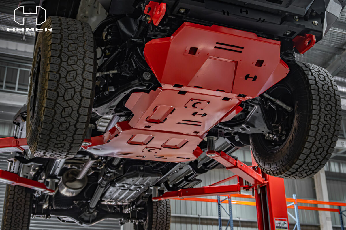 Toyota Hilux Travo 2026+ Hamer 3 Piece Underbody Protection Plate (Red) - Image 4