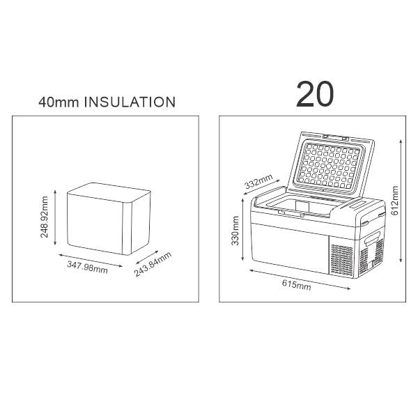 National Luna Travel Box TB20 Portable Fridge - Image 2