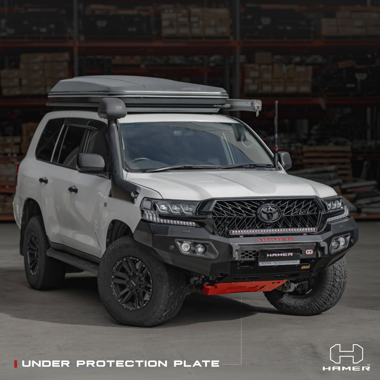 Toyota Land Cruiser 200 Series VX 2008-2015 Hamer Bash Plate Red - Image 2