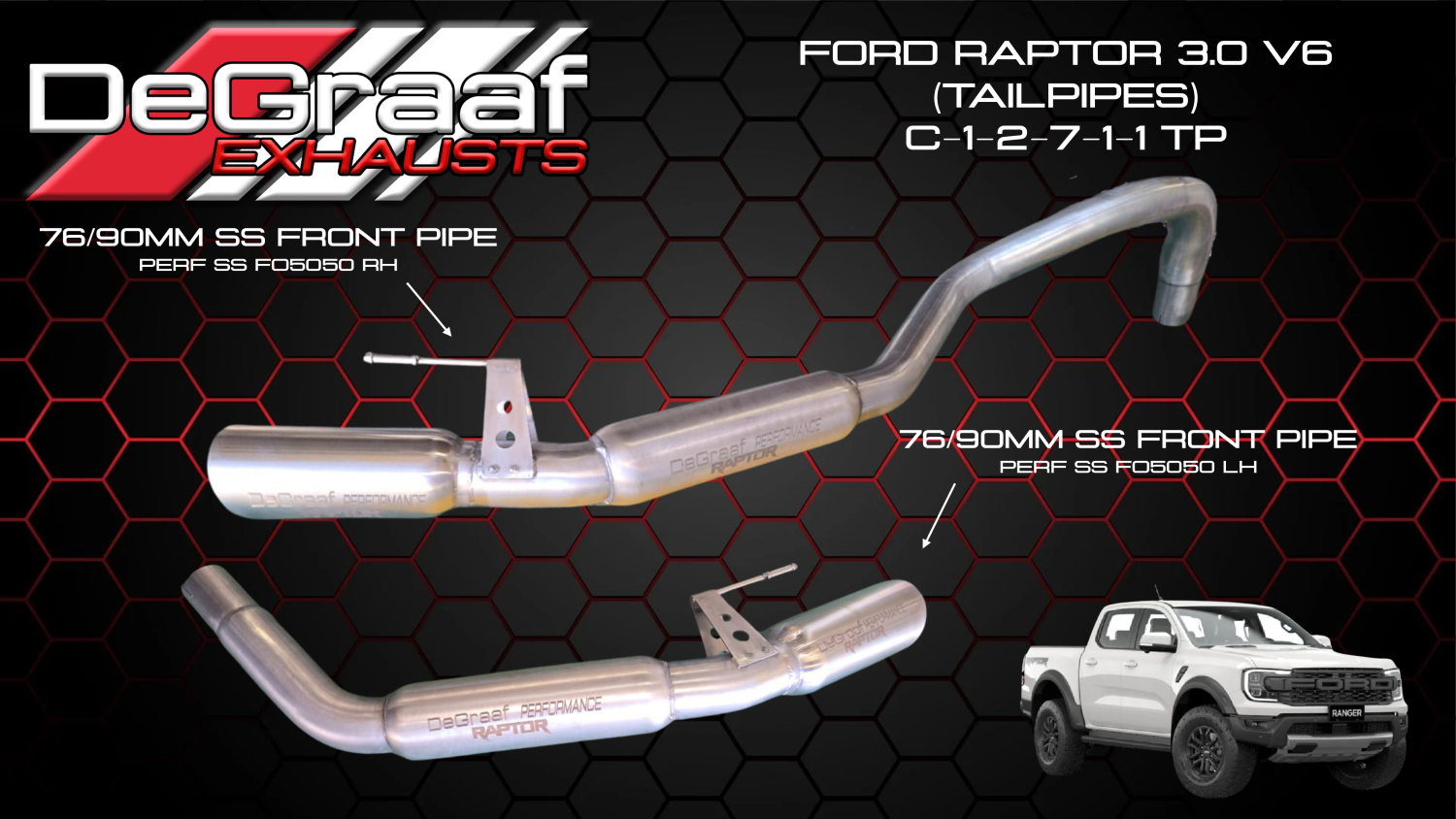 Ford Raptor Next Gen 2023+ DeGraaf Exhaust System - Image 2