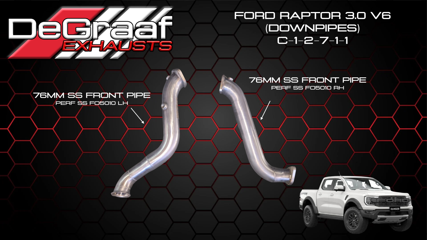 Ford Raptor Next Gen 2023+ DeGraaf Exhaust System - Image 3