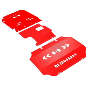 Toyota Land Cruiser 200 Series 2016-2020 Hamer 3-Piece Underbody Plate Red