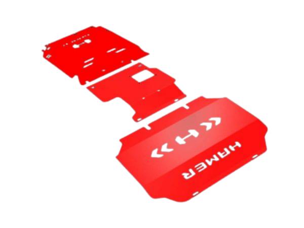 Toyota Land Cruiser 200 Series 2016-2020 Hamer 3-Piece Underbody Plate Red